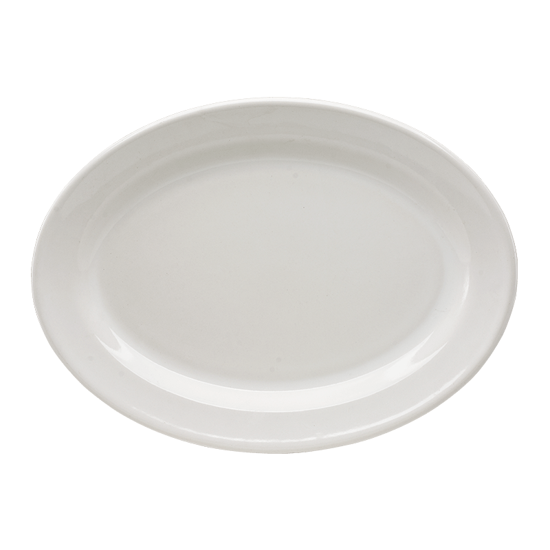 Plato Ovalado 33 cm Blanco Glacial | Santa Anita FoodService