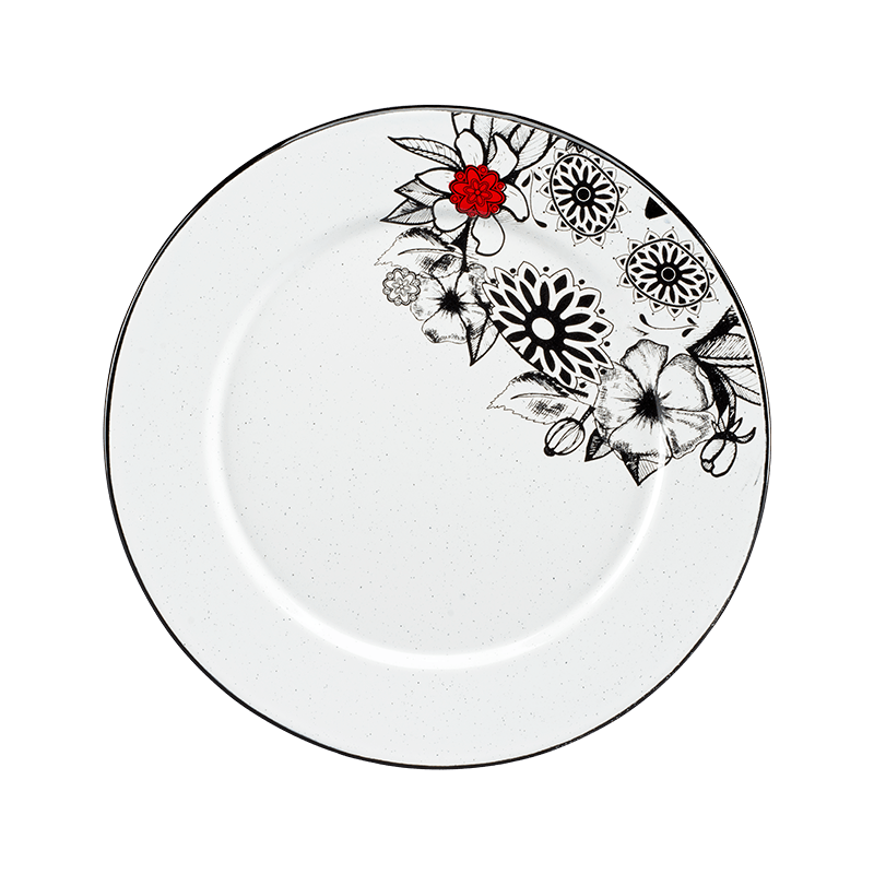 Plato Base con Ala 32 cm Calaveras Peltre | Santa Anita FoodService