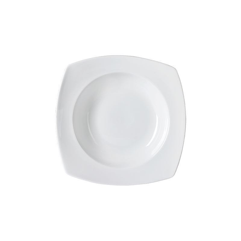 Plato Sopero 22 cm Porcelana Elegance Cuadrada | Santa Anita FoodService