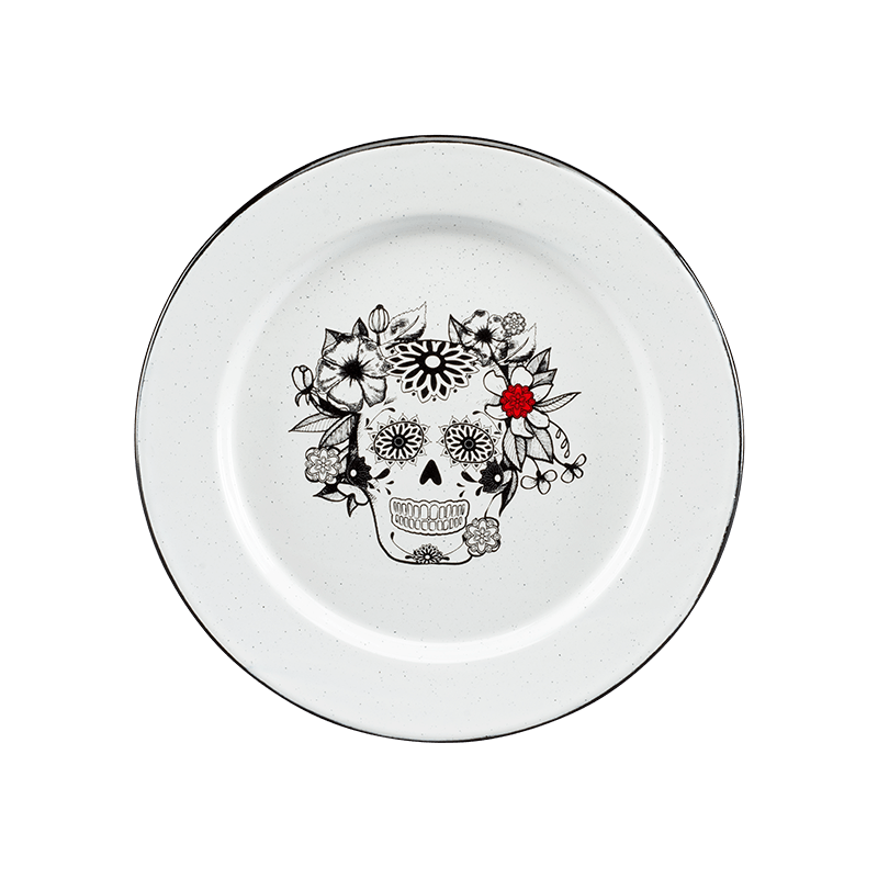 Plato Trinche con Ala 27 cm Calaveras Peltre | Santa Anita FoodService