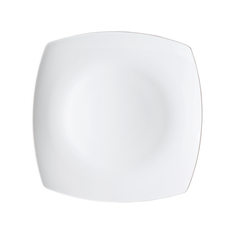 Plato Base 29.5 cm Porcelana Elegance Cuadrada | Santa Anita FoodService